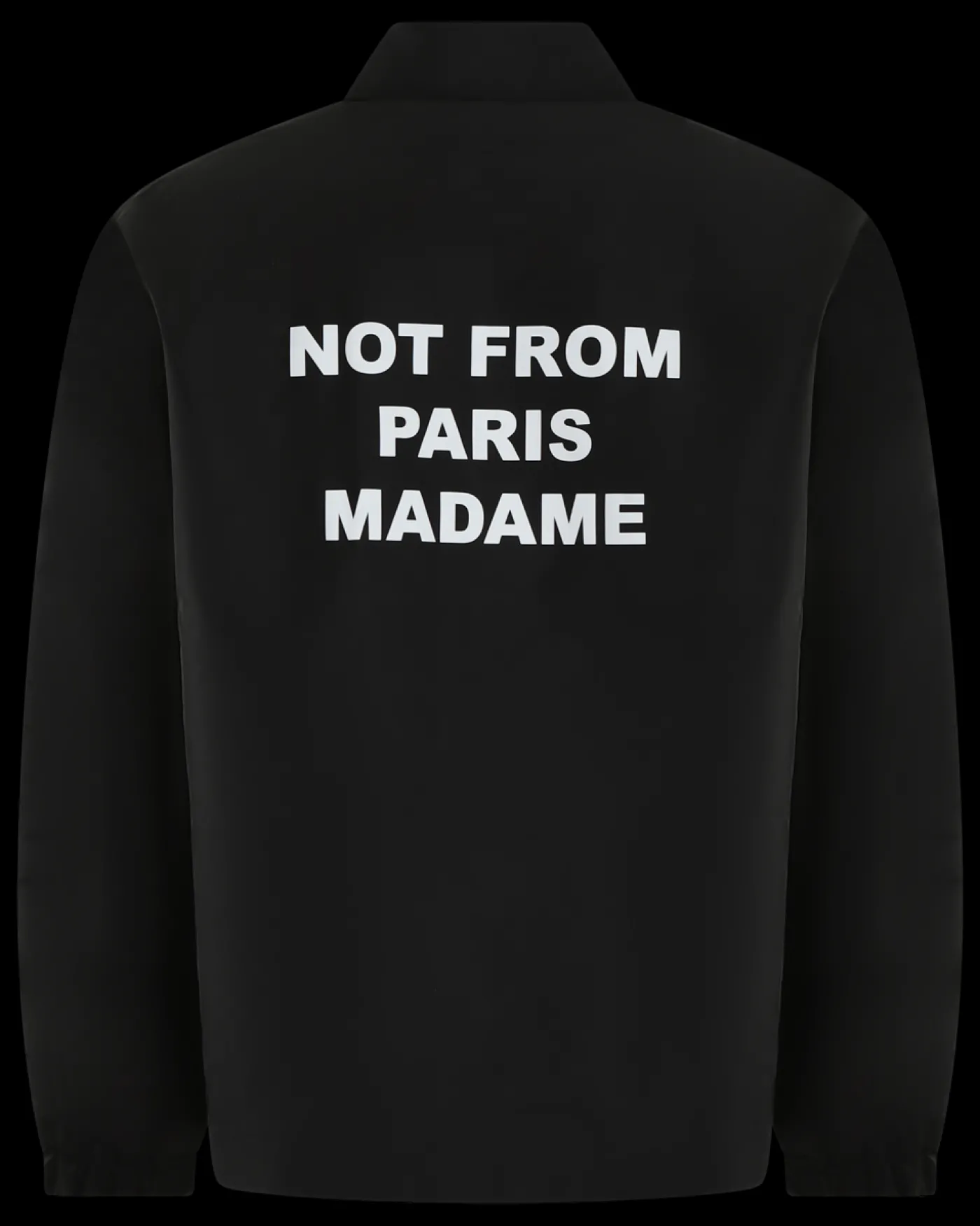 Heren Slogan Jacket Zwart