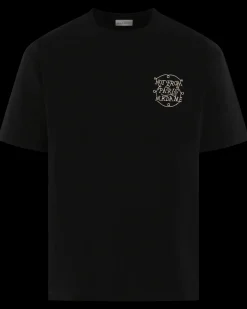 Heren Slogan Tresses T-Shirt Zwart