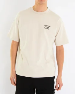 Heren Slogan T-Shirt Beige