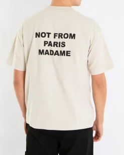 Heren Slogan T-Shirt Beige