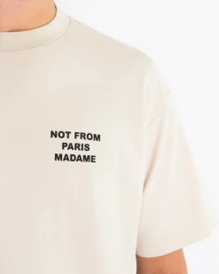 Heren Slogan T-Shirt Beige