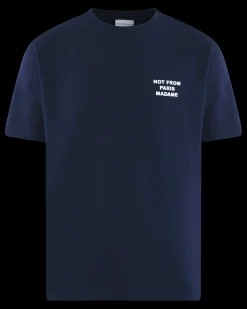 Heren Slogan T-Shirt Blauw