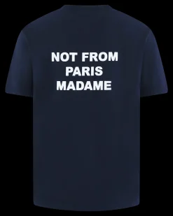Heren Slogan T-Shirt Blauw
