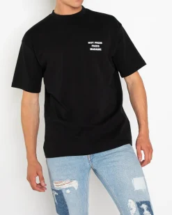 Heren Slogan T-Shirt Zwart