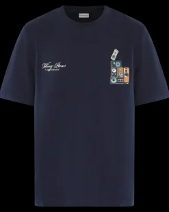 Heren Speaker Wall T-Shirt Blauw