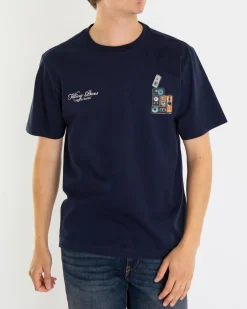 Heren Speaker Wall T-Shirt Blauw
