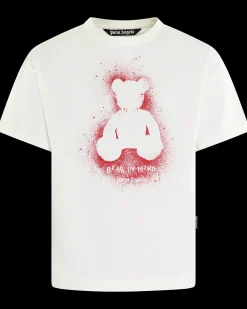 Heren Spray Bear T-Shirt Wit