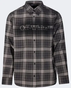 Heren Spray Book Check Shirt Grijs