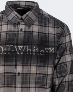 Heren Spray Book Check Shirt Grijs