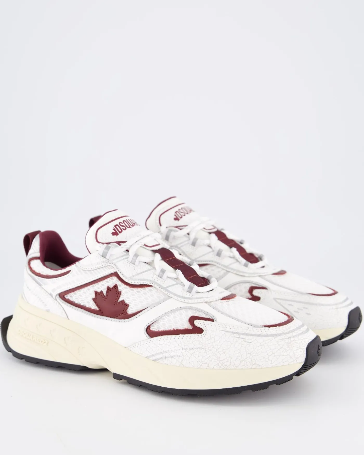 Heren Sprinter Sneaker Wit/Bordo