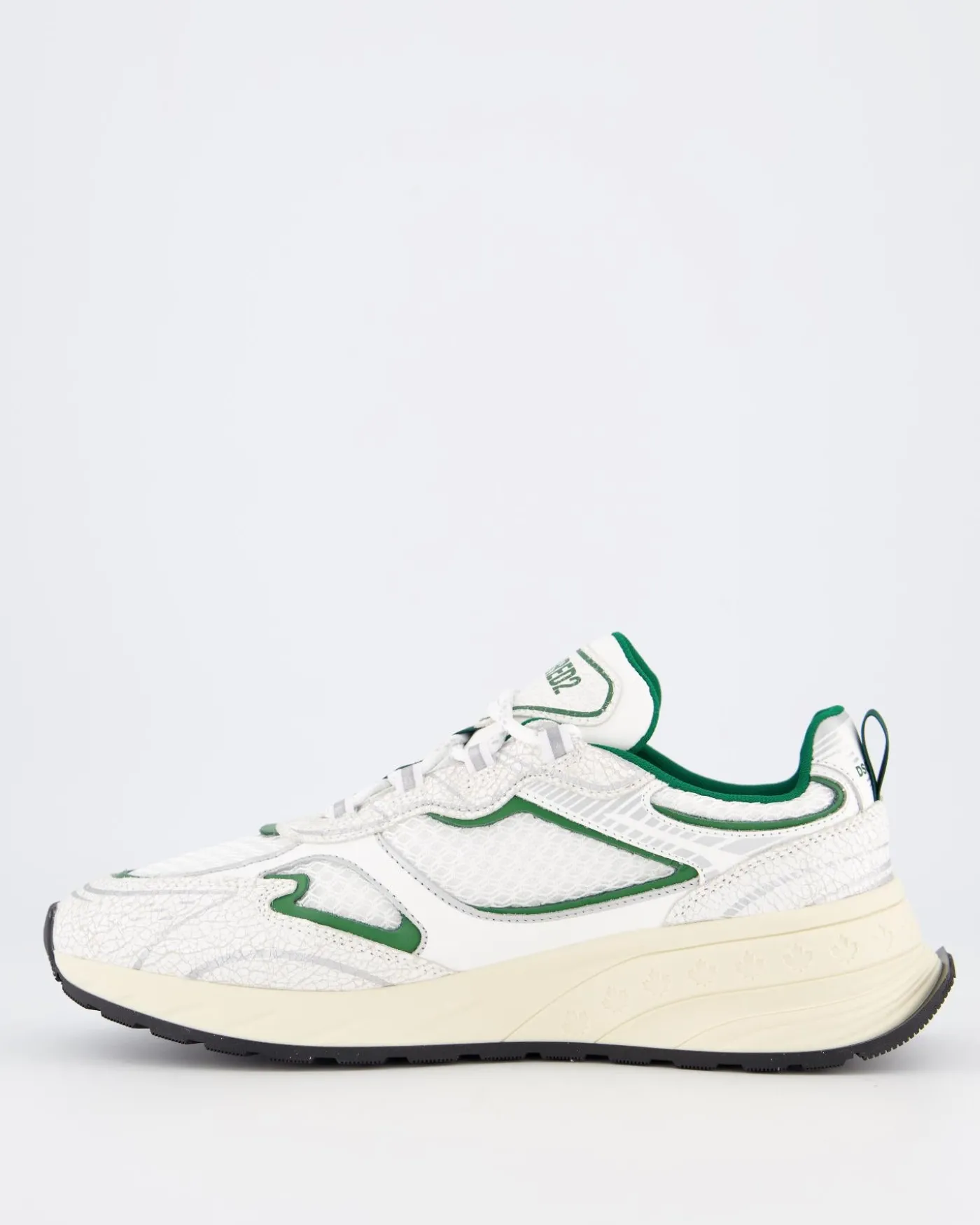 Heren Sprinter Sneaker Wit/Groen