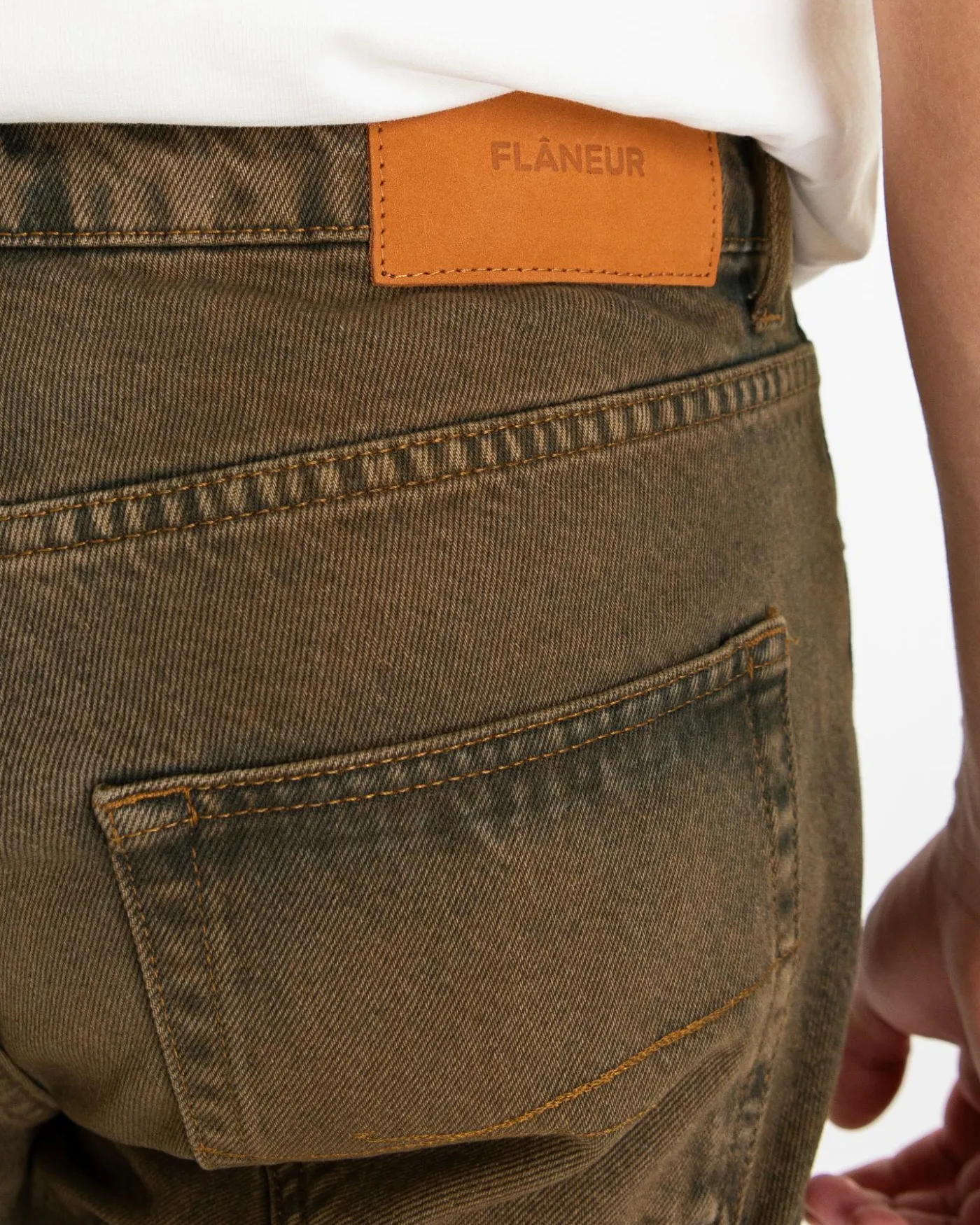 Heren Straight Jeans Beige