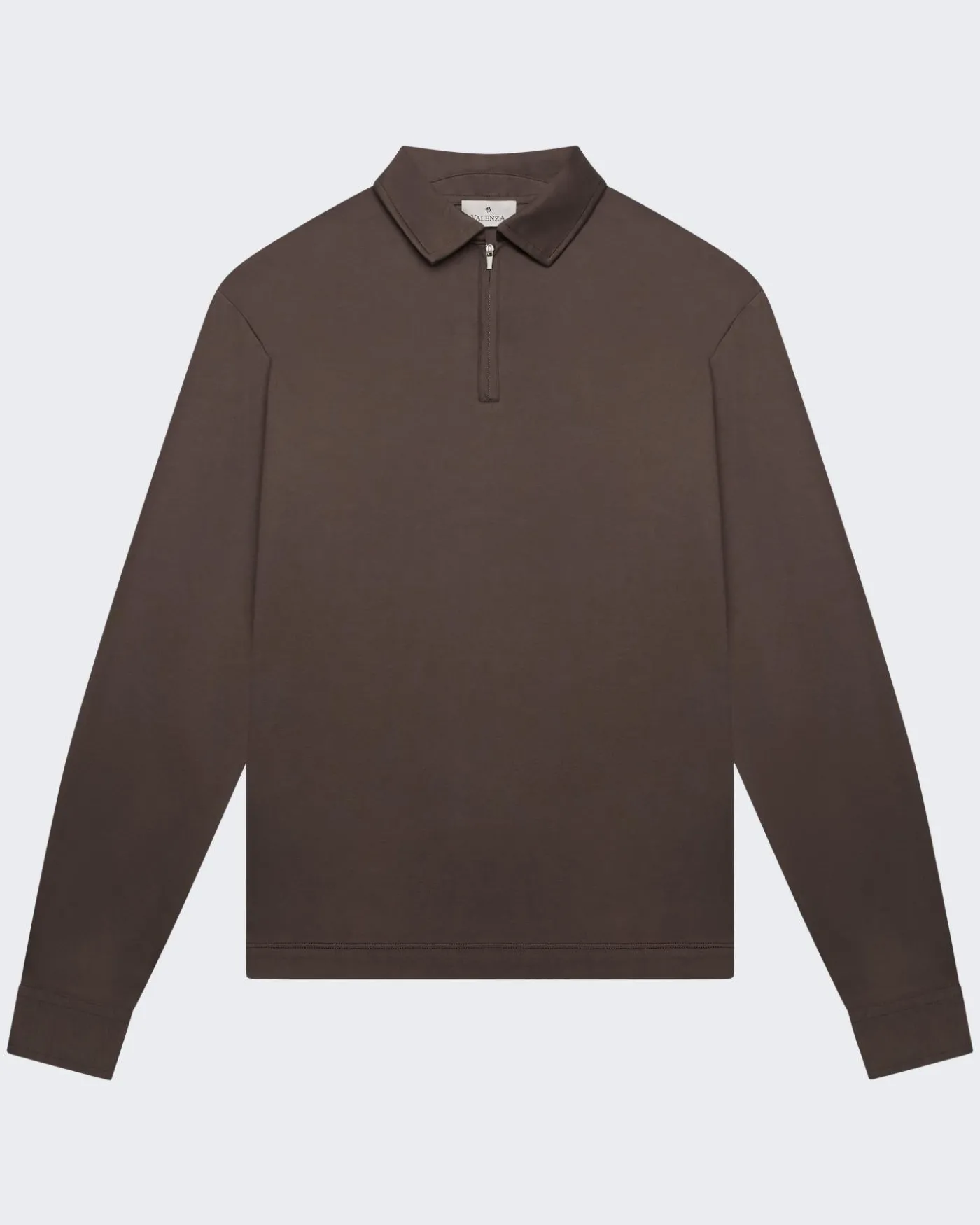 Heren Supima Polo Zip Collar L/S
