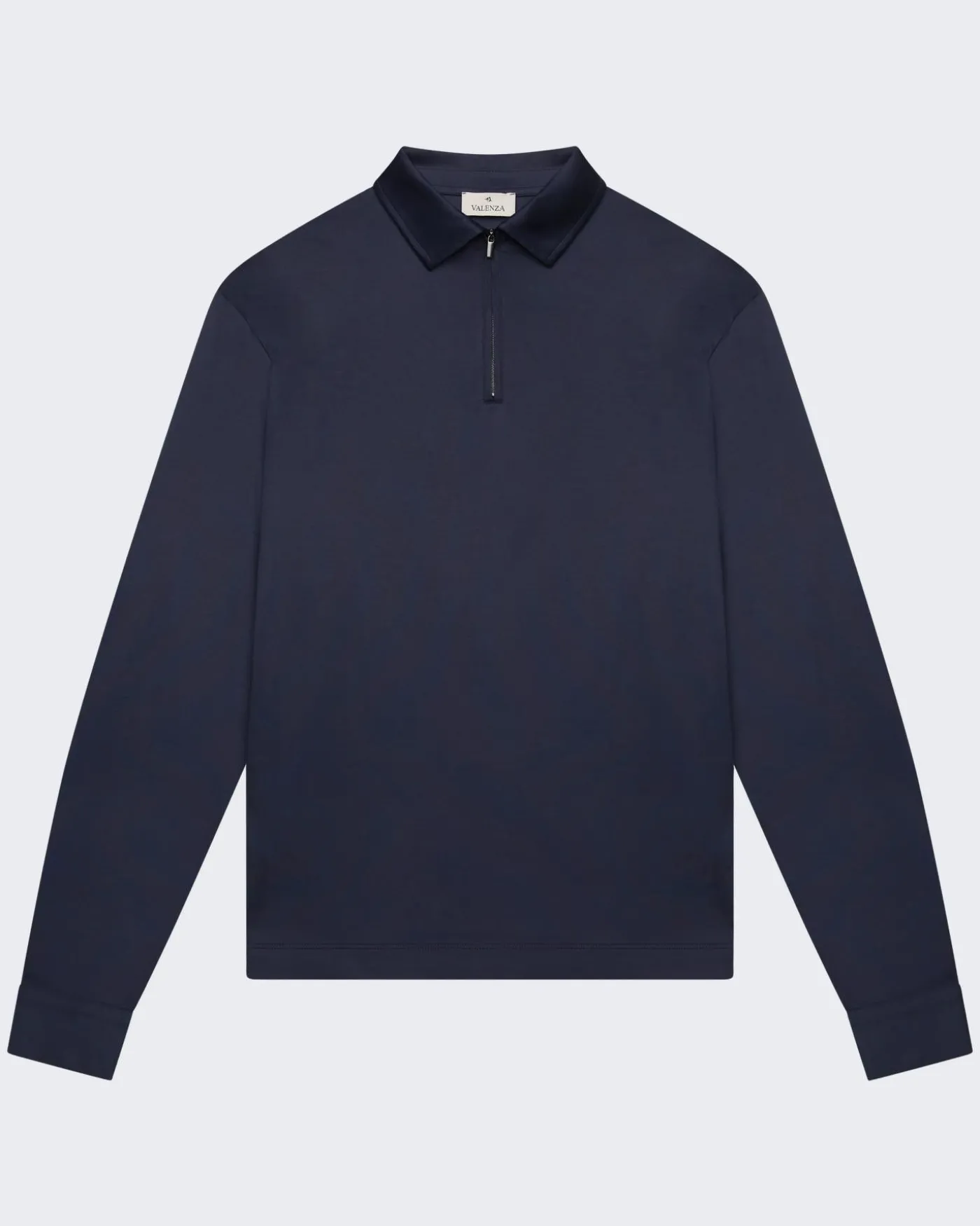 Heren Supima Polo Zip Collar L/S