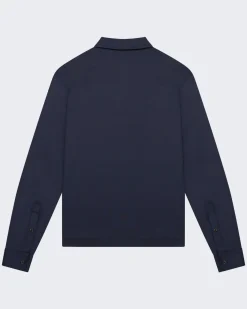 Heren Supima Polo Zip Collar L/S