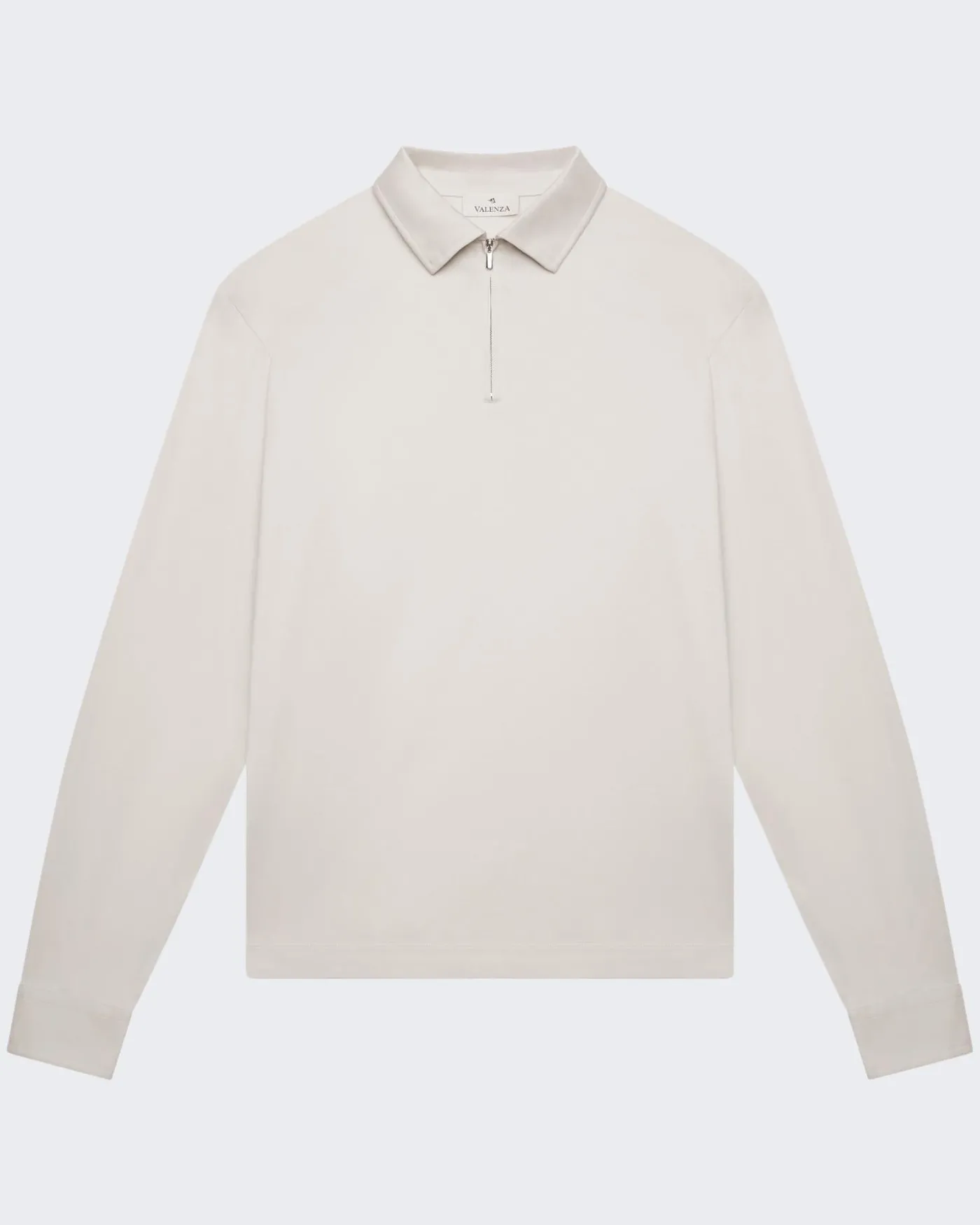 Heren Supima Polo Zip Collar L/S