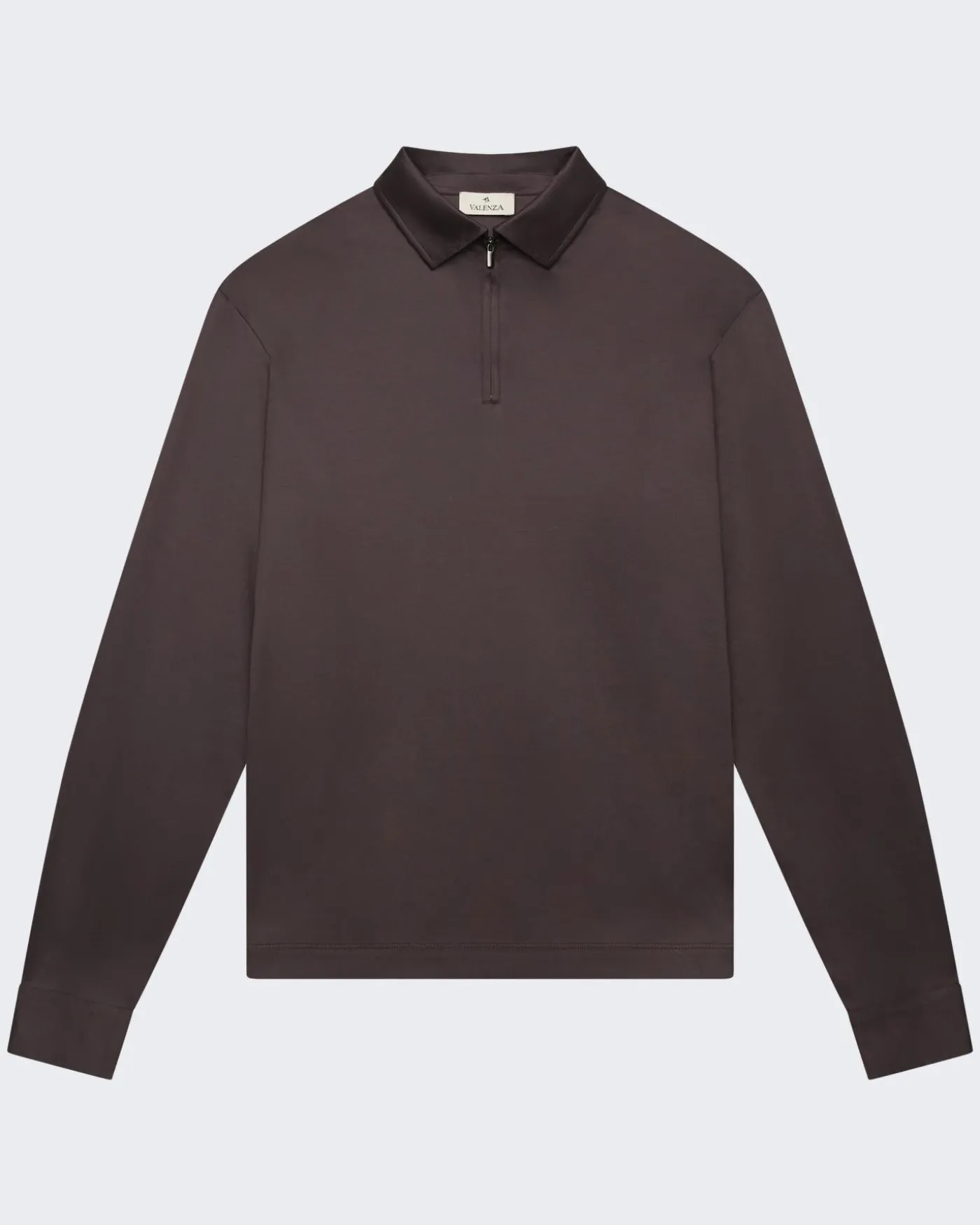 Heren Supima Polo Zip Collar L/S