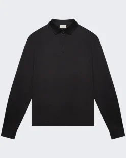 Heren Supima Polo Zip Collar L/S