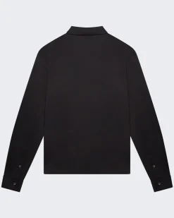 Heren Supima Polo Zip Collar L/S