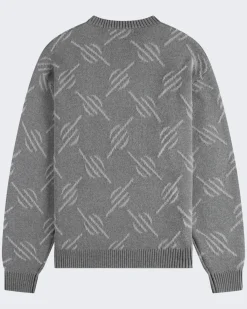 Heren Tevin Monogram Knit Sweater