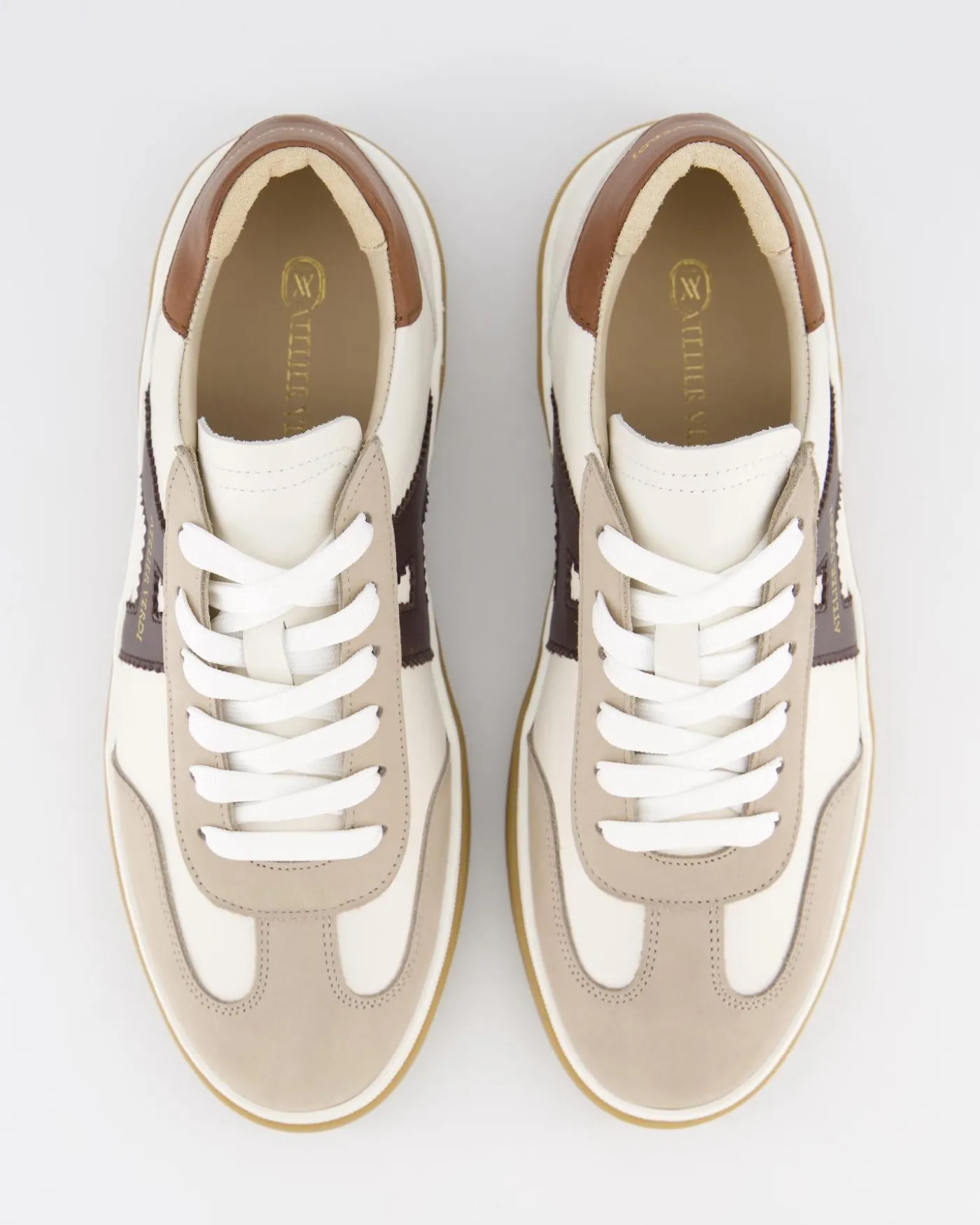 Heren Vico Sneaker Wit/Beige
