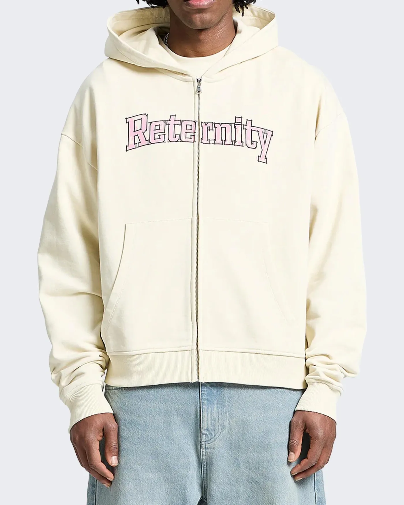 Heren Watercolor Zip Hoodie
