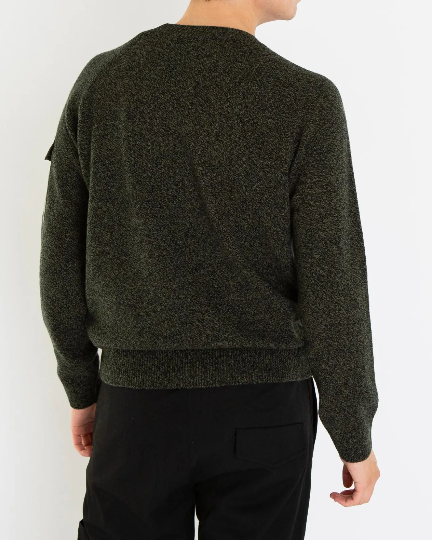 Heren Wool & Casmere Jumper Grijs