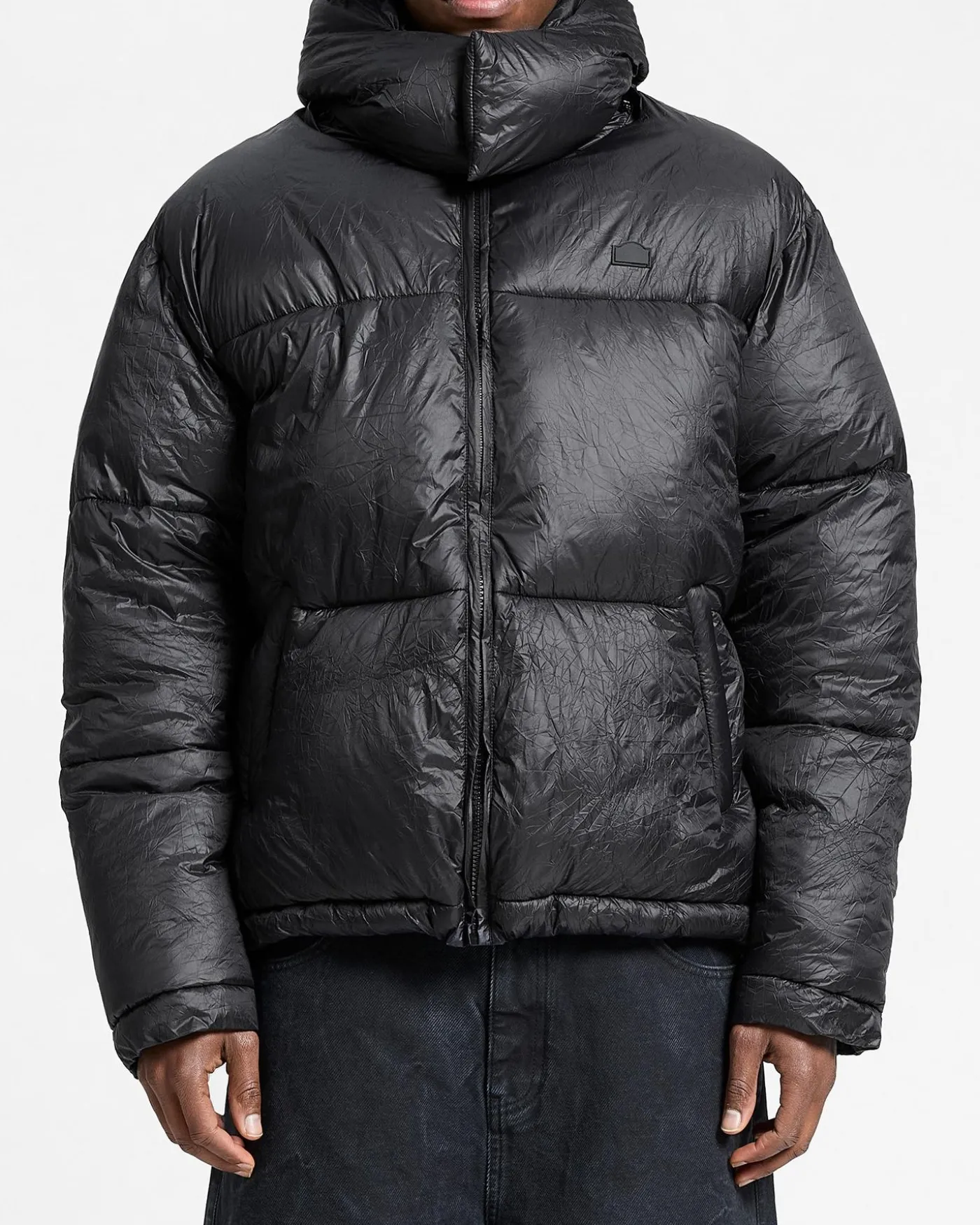 Heren Wrinkled Puffer Jacket