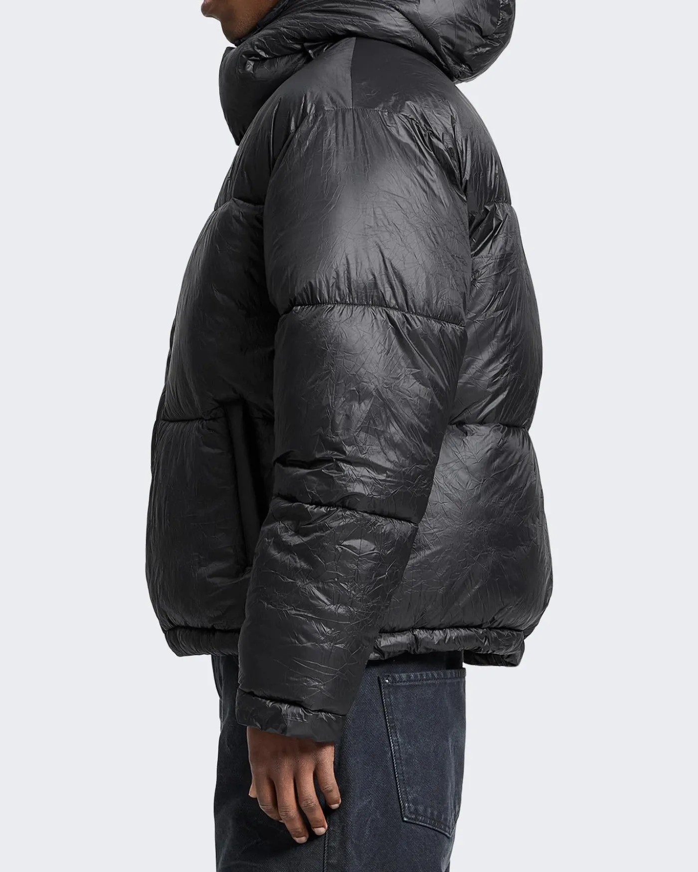 Heren Wrinkled Puffer Jacket