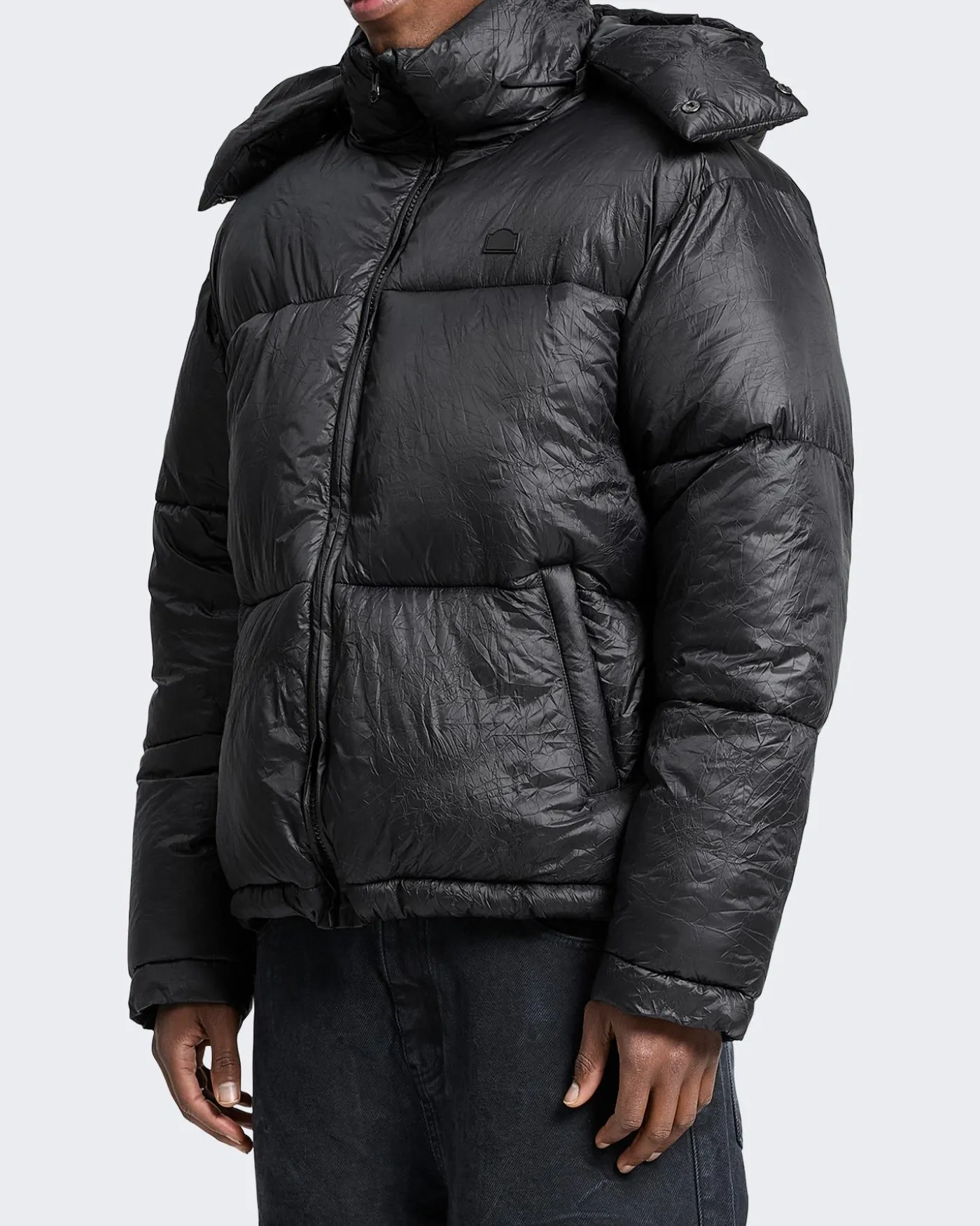 Heren Wrinkled Puffer Jacket