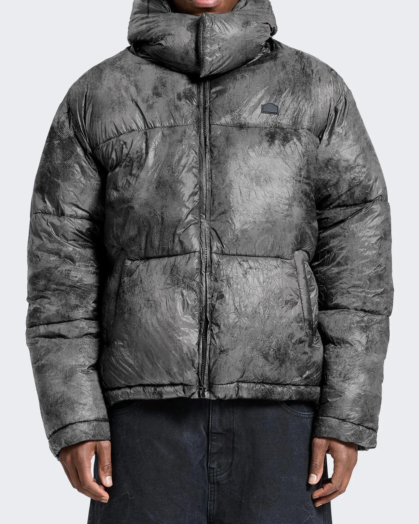 Heren Wrinkled Puffer Jacket
