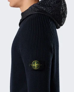 Heren Zip-up Hooded Sweater Blauw